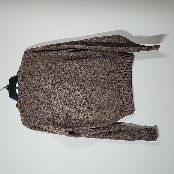 Women's Brown Crew Neck Sweater - Picture 7 of 8